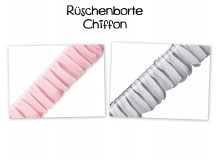 Rüschenborte 48mm breit - rosa oder weiß